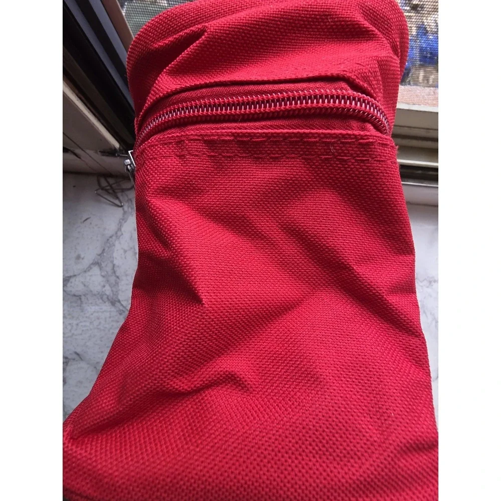 New Cosmetic Bag Women Red Sz: 6.5in x 5.5in x 6.5in Waterproof Canvas Zippered